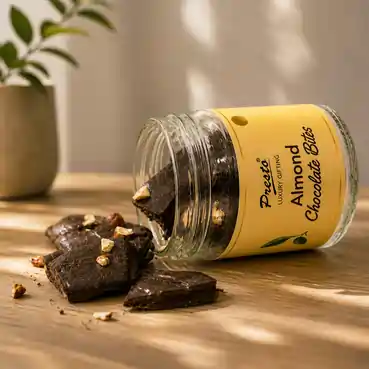 Crackly Almond Chocolate bites